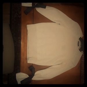 NWT J. Crew Women's Tie Sleeve Sweatshirt - Cream